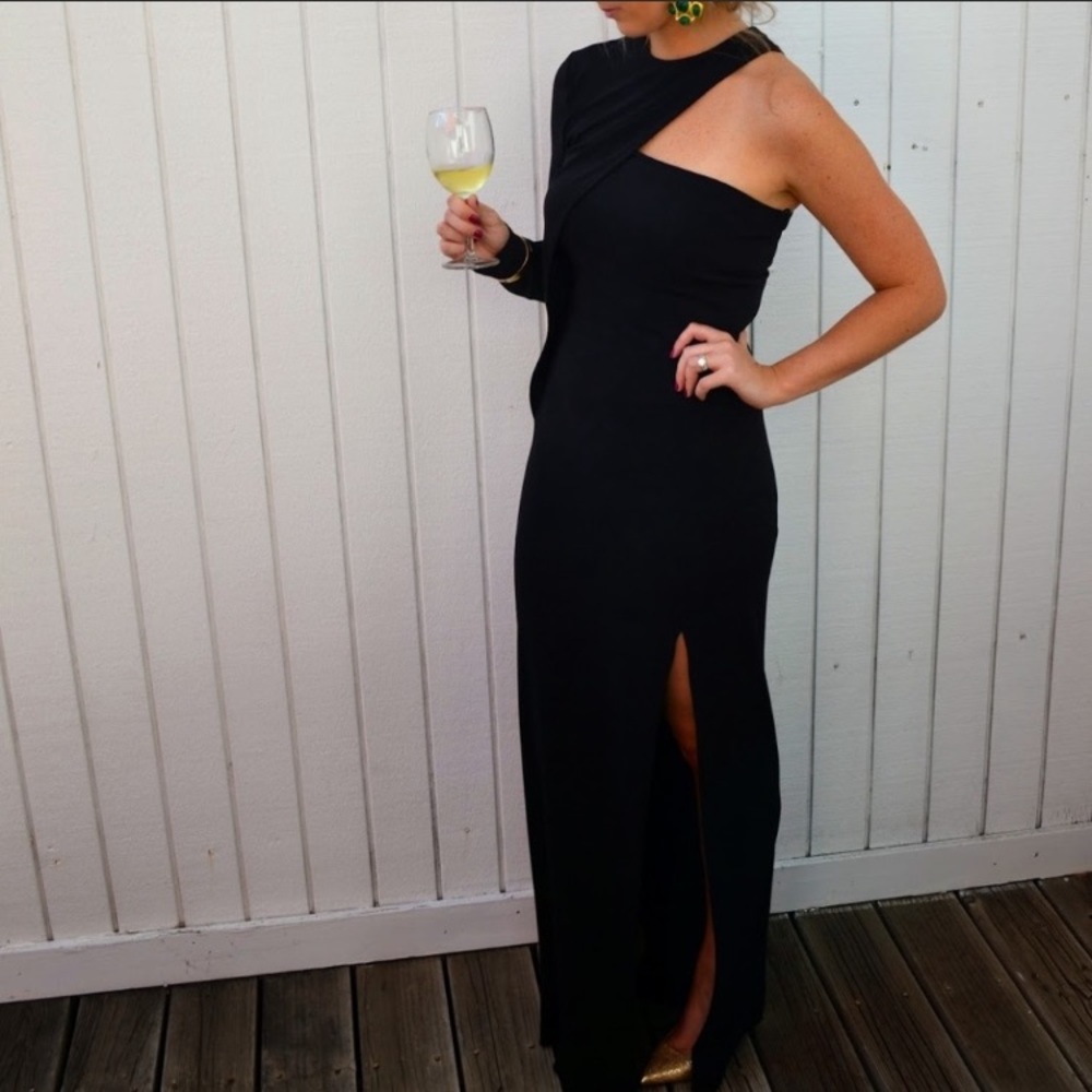 Cut25 Yigal Azrouel Black Longsleeve Gown Size 6